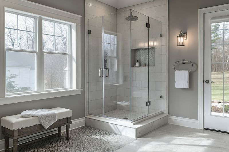 Contemporary Shower with Built-in Niche